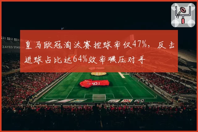 皇马欧冠淘汰赛控球率仅47%，反击进球占比达64%效率碾压对手